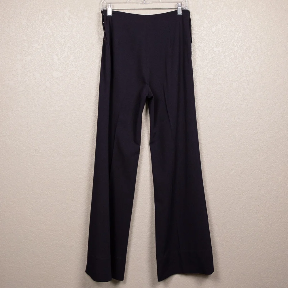 Vintage Free People black wide leg nautical trousers-S